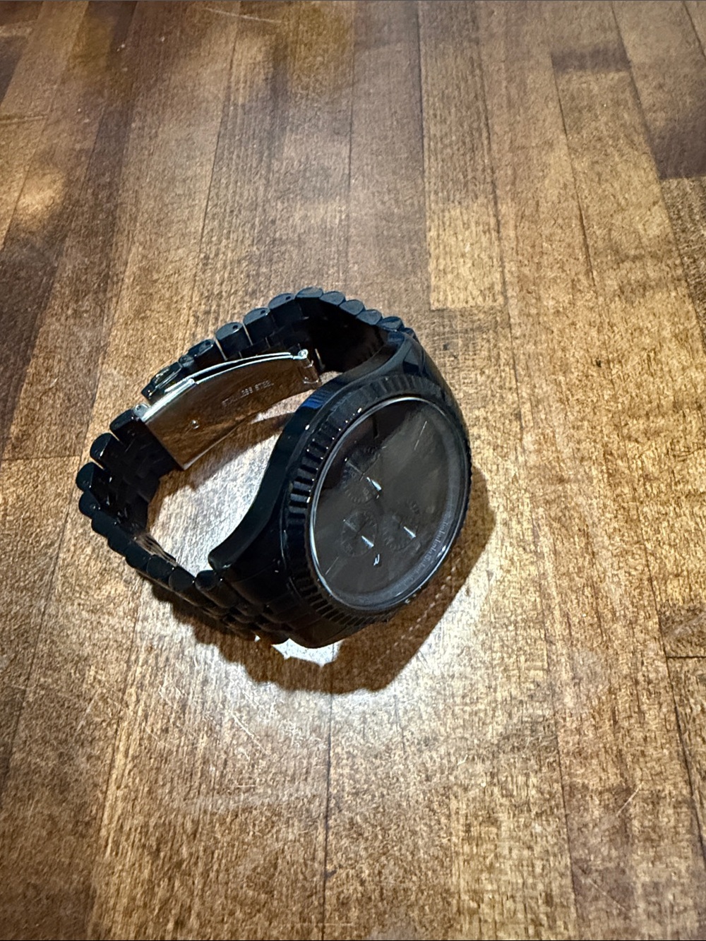 Michael Kors Men's All-Black Chronograph Bracelet Watch - Picture 2 of 3